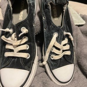 Converse velvet gray